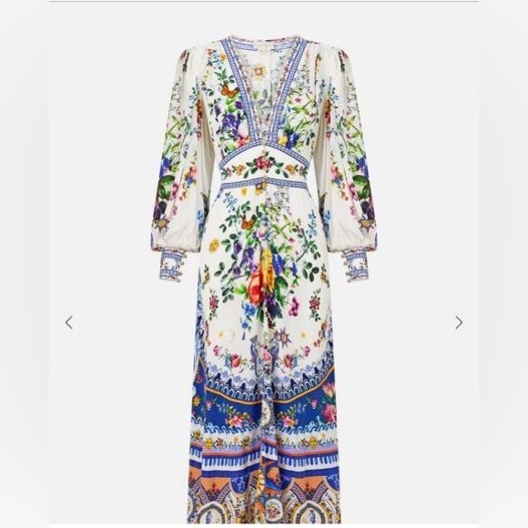 Camilla NWOT - Multicolor Shaped Waistband Floral Dress - Picture 1 of 7
